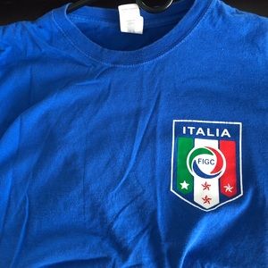 Blue Italian t shirt.